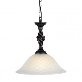 PEMBROKE traditional hand forged wrought iron ceiling pendant