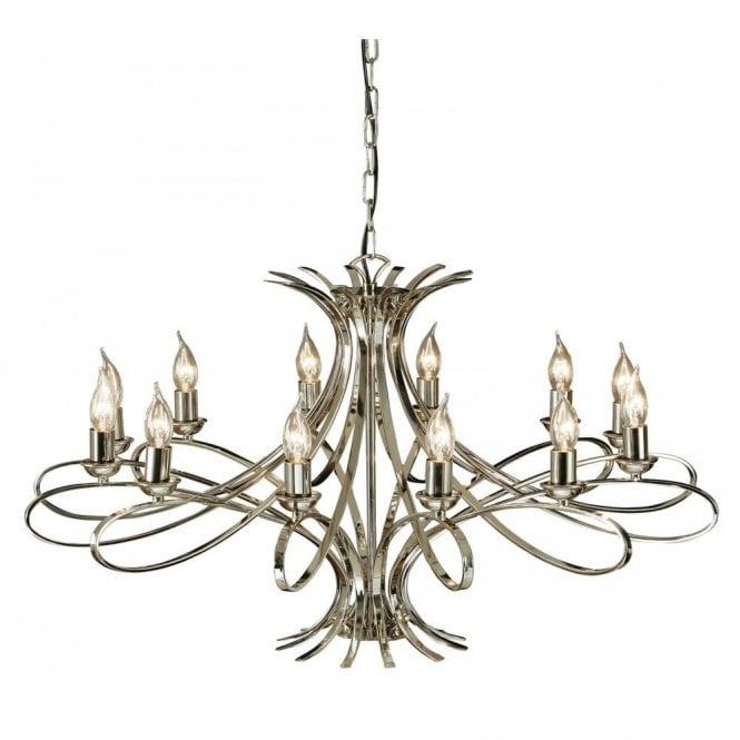PENN classic 12 light polished nickel chandelier