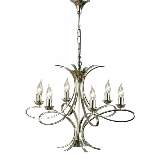 PENN classic 6 light polished nickel chandelier