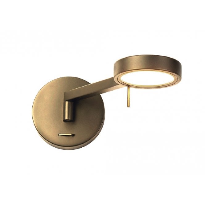 PERUSE antique brass LED adjustable task wall light