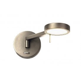 PERUSE satin nickel LED adjustable task wall light