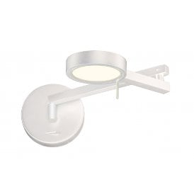 PERUSE white LED swing arm task wall light