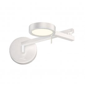 PERUSE white LED swing arm task wall light