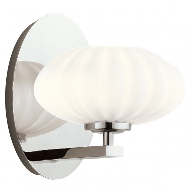 PIM IP44 rated Wall Light in Polished Chrome