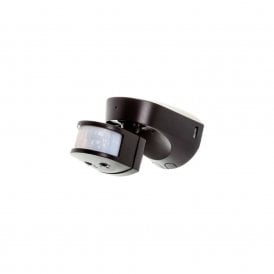 PIR SECURITY SENSOR infrared detector for use with exterior light fittings, IP55 black