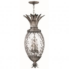 PLANTATION antique nickel pineapple ceiling pendant light