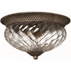 PLANTATION flush fitting traditional low ceiling light, large