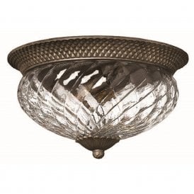 PLANTATION flush fitting traditional low ceiling light, large