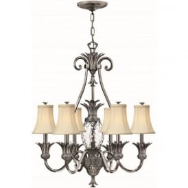 PLANTATION pineapple ceiling chandelier, antique nickel