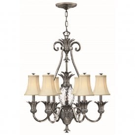 PLANTATION pineapple ceiling chandelier, antique nickel