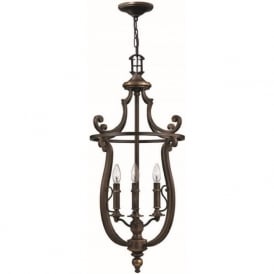 PLYMOUTH old bronze decorative lantern style pendant light
