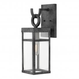 Medium Outdoor Wall Lantern in Black with Clear Glass 