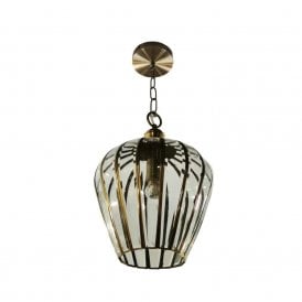PORTO Ceiling Light Lantern Antique Brass