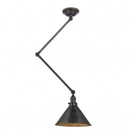 PROVENCE adjustable angled ceiling pendant or wall light - old bronze