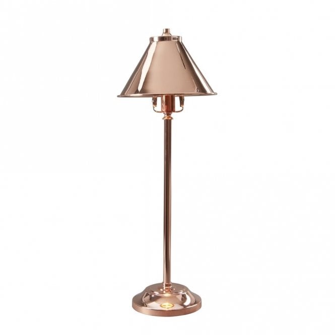 PROVENCE compact stick table lamp or desk light in copper