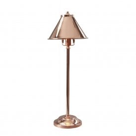 PROVENCE compact stick table lamp or desk light in copper