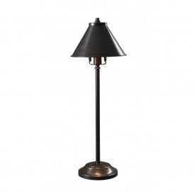 PROVENCE compact stick table lamp or desk light in old bronze