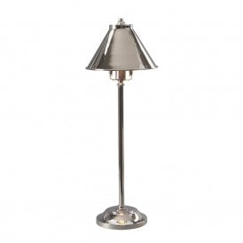 PROVENCE compact stick table lamp or desk light in polished nickel
