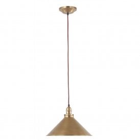 PROVENCE French inspired ceiling pendant light - aged brass