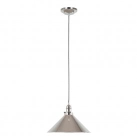 PROVENCE French inspired ceiling pendant light - polished nickel
