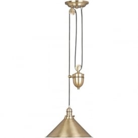 PROVENCE French style antique brass rise & fall ceiling light
