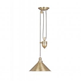 PROVENCE French style antique brass rise & fall ceiling light