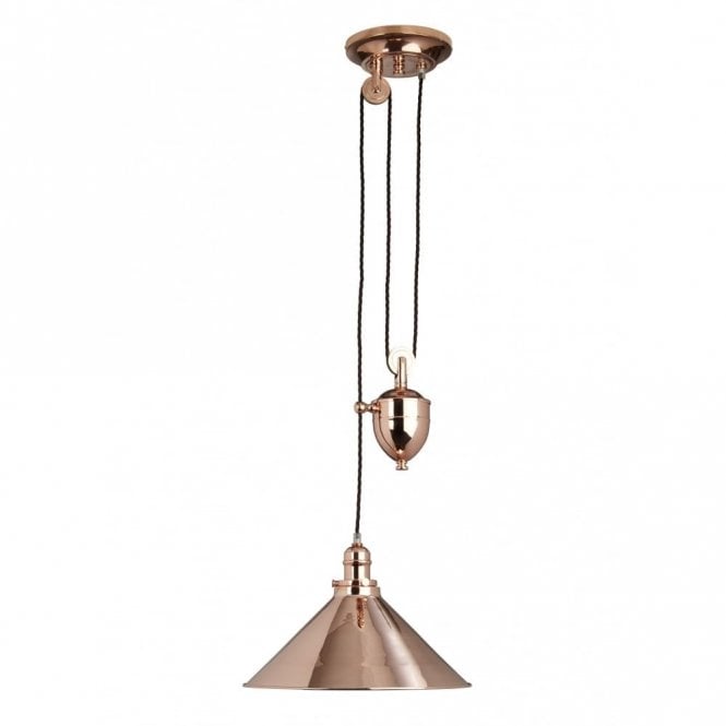 PROVENCE French style copper rise & fall ceiling light