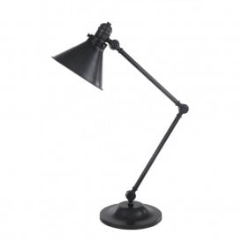 PROVENCE retro style adjustable angled table lamp - old bronze