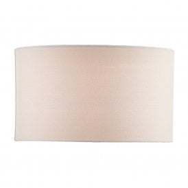 PYRAMID drum lamp shade in white linen fabric 35cms