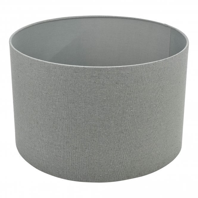 PYRAMID Grey Linen Drum Shade 35cm