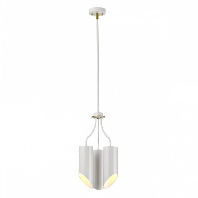 QUINTO contemporary design 3 light white chandelier for sloping ceilings