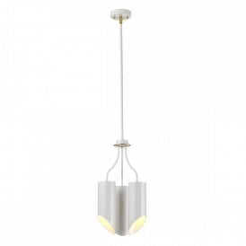 QUINTO contemporary design 3 light white chandelier for sloping ceilings