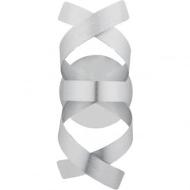 RAWLEY contemporary wall light with brushed aluminium ribbon detailing