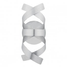 RAWLEY contemporary wall light with brushed aluminium ribbon detailing
