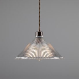 REBELL coolie glass ceiling pendant light on antique brass fitting