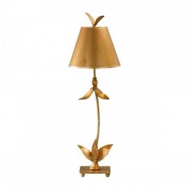 RED BELL buffet style table lamp in gold leaf finish