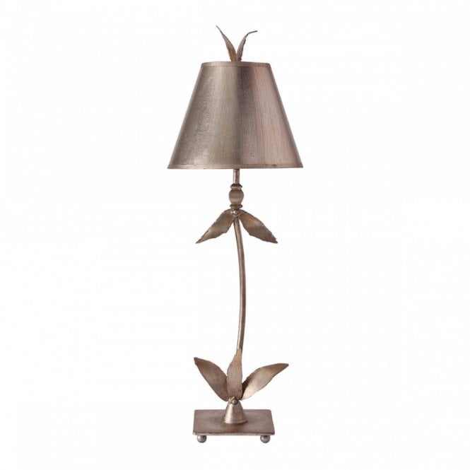 RED BELL buffet style table lamp in silver leaf finish