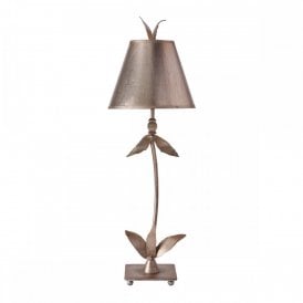 RED BELL buffet style table lamp in silver leaf finish