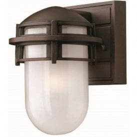 REEF mini bronze garden wall light