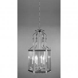 REGAL 6 light chrome hanging ceiling lantern