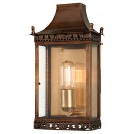 REGENTS PARK traditional solid antique brass outdoor wall lantern
