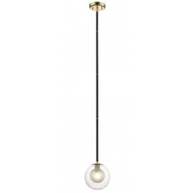 REMY 1 Light Ceiling Pendant Gold Matt Black