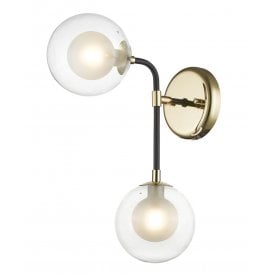 REMY 2 Light Wall Light Gold Matt Black