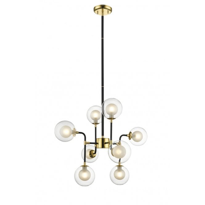 REMY 8 Light Ceiling Pendant G9 Gold Matt Black