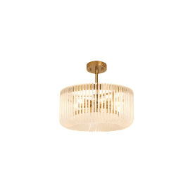 brass and frosted glass pendant