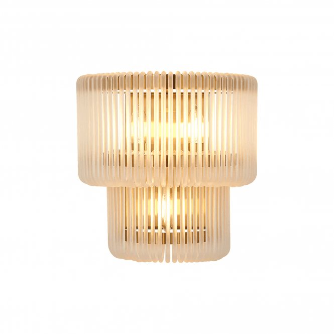 Rene Large Wall Light in Brass and Frosted Glass