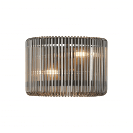 modern wall light with black smoked frosted glass shade