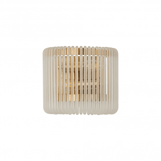Rene Small Wall Light in Brass and Frosted Glass