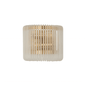 modern luxury frosted glass and brass wall light in a deco style