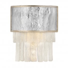 aluminimum hammered steel glass wall light 